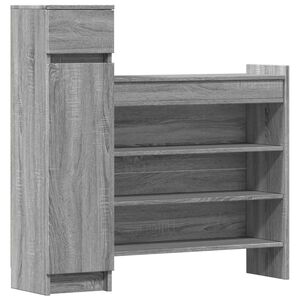 vidaXL jalatsikapp, hall Sonoma tamm, 100,5x28x100 cm, tehispuit