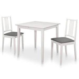 vidaXL 3-osaline s&ouml;&ouml;gitoakomplekt, MDF, valge