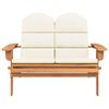 vidaXL Adirondack aiapink patjadega, 126 cm, akaatsiapuit