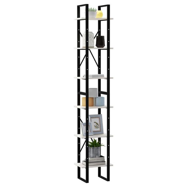 vidaXL kõrge kapp, 40 x 30 x 210 cm, valge, männipuit