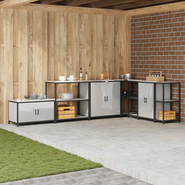 vidaXL K&ouml;&ouml;givarude s&auml;ilitamine riiuliga H&otilde;bedane 60 x 50 x 92 cm Teras