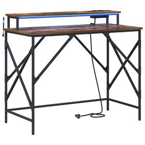 vidaXL Laud Suitsetatud tamm 100 x 50 x 86,5 cm Tehispuit