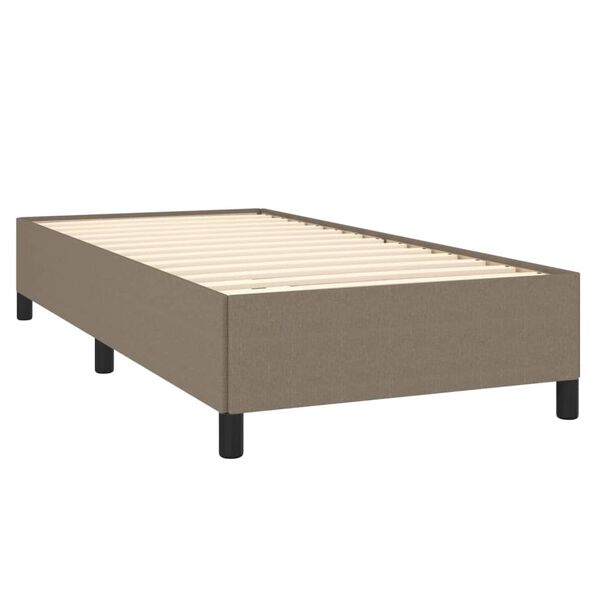 vidaXL Voodiraam ilma Madratsita Taupe 100x200 cm kangas