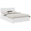 vidaXL Voodi raam sahtliga peaga Valge 150 x 200 cm Tehispuit