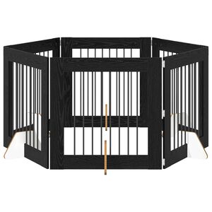 vidaXL Koerav&auml;rav koos aluspuudega 6 pcs Must tamm 80 x 80 cm