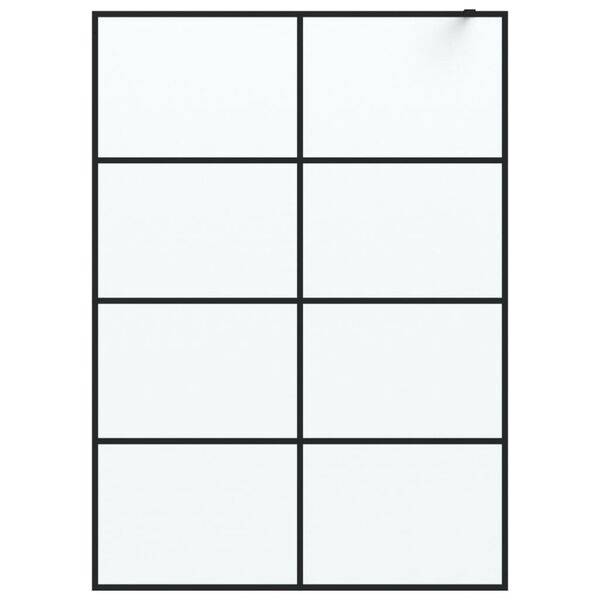 vidaXL du&scaron;inurga sein, must, 140 x 195 cm, matt ESG-klaas