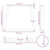 vidaXL söögilaua jalad, V-kujulised, 3 tk, naturaalne teras, 80 x (72–73,3) cm, teras