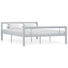 vidaXL voodiraam, hall ja valge, metall, 160 x 200 cm