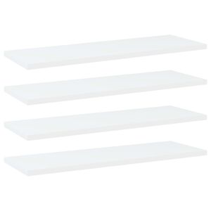 vidaXL riiuliplaadid 4 tk, valge, 60x20x1,5 cm, tehispuit