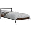 vidaXL Voodi raam Suitsutatud tamm 80 x 200 cm Tehispuit