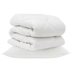 vidaXL Suletekk padjaga 2 pcs Valge Mikrofiiber