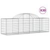 vidaXL kaarekujulised gabioonkorvid 30 tk, 200x50x60/80 cm, raud