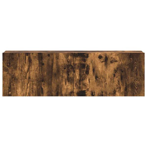 vidaXL 3-osaline telerikappide komplekt, suitsutatud tamm, tehispuit