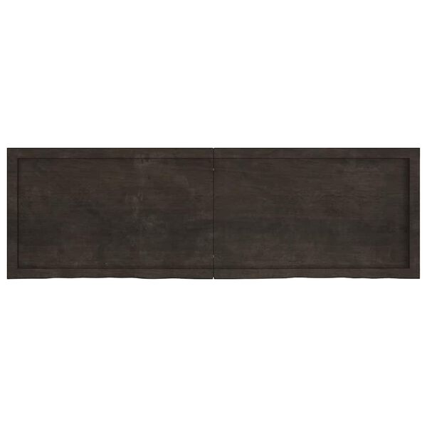 vidaXL lauaplaat, tumepruun, 160x50x(2-6) cm, töödeldud tammepuit