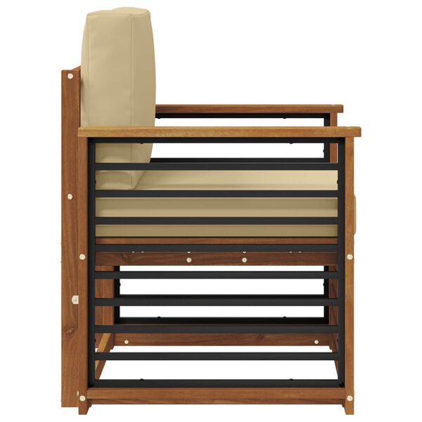 vidaXL V&auml;li diivanikomplekt Tugev akaatsiapuit ja pol&uuml;ester Neutraalne