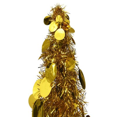 vidaXL pop-up kunstkuusk, kuldne 120 cm PET