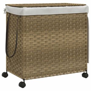 vidaXL ratastega pesukorv, 60 x 35 x 60,5 cm, rotang