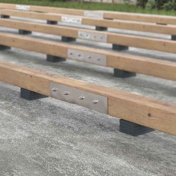 vidaXL Kummi graanulite terrassipadja Must 6 x 9 x 1 cm Kumm