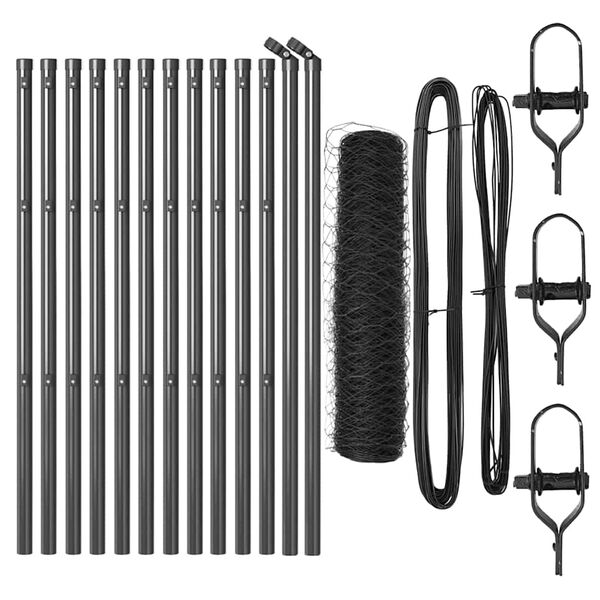 vidaXL Aiapost Hall 25 x 0,4 m (50 mm v&otilde;rku) Terased ja PVC