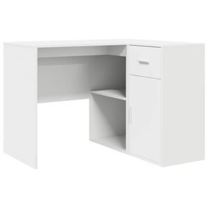 vidaXL Nurgalaud sahtliga riiuliga uksega Valge 102 x 88 x 75 cm