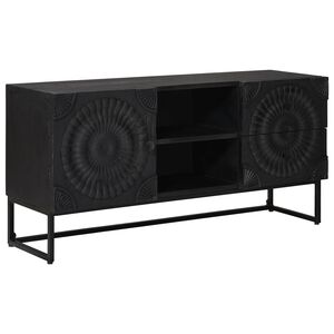 vidaXL Telerikapp sahtliga riiuliga uksega Must 105 x 30 x 54 cm