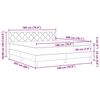 vidaXL LED Box Spring Voodi madratsiga Tumesinine 180 x 200 cm Samet