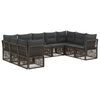 vidaXL Aia Diivanikomplekt 9 pcs Hall pol&uuml;rotang