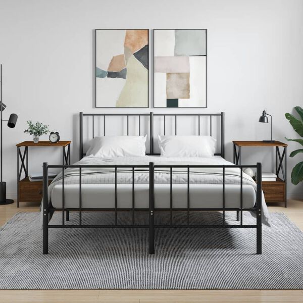 vidaXL &ouml;&ouml;kapid 2 tk, pruun tamm, 50x41x65 cm, tehispuit