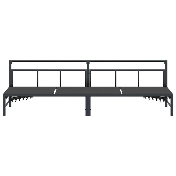 vidaXL Lamamistool Must 200 x 62 x 59,5 cm Tekstileen