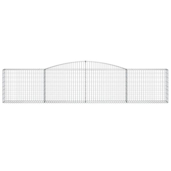 vidaXL kaarekujulised gabioonkorvid 10 tk, 400x30x80/100 cm, raud