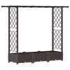 vidaXL T&otilde;stetud Padi Kase ja Katusega Pruun 164 x 40 x 121 cm PP