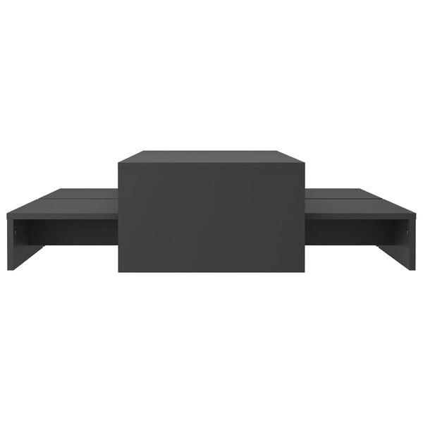 vidaXL virnastatavad kohvilauad hall 100 x 100 x 26,5 cm, tehispuit