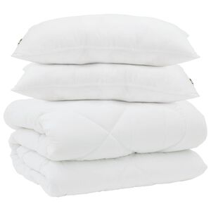 vidaXL Tek padjadega padjaga 3 pcs Valge Mikrofiber ja allahindlused