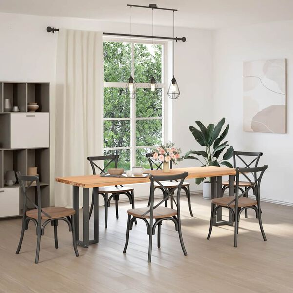 vidaXL konsoollaua jalad T-kujulised 2 tk, antratsiithall, 38 x 25 x (72-73) cm, teras