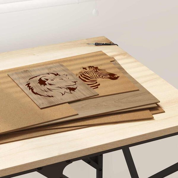 vidaXL Dekor Paneelid 12 pcs K&auml;sit&ouml;&ouml;puu 30 x 42 x 0.27 cm Tehispuit