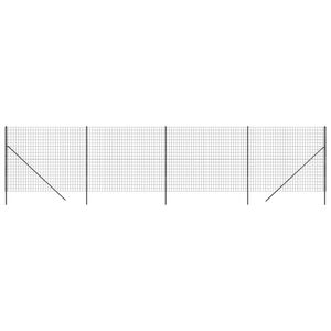 vidaXL traataed, antratsiithall, 2,2 x 10 m, tsingitud teras