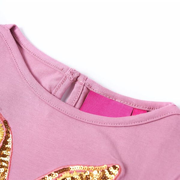 Pikkade varrukatega lastesärk, tumeroosa, 92