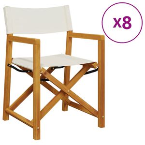 vidaXL kokkupandavad aiatoolid 8 tk, kreemjasvalge, kangas