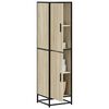 vidaXL Highboard Sonoma tamm 35,5x35x139 cm inseneritud puit ja metall