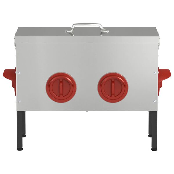 vidaXL Kanali feeder Hõbedane 41,5 x 20,5 x 33 cm Tsinkteras