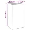 vidaXL taimekast, 42x38x75 cm, Corten teras