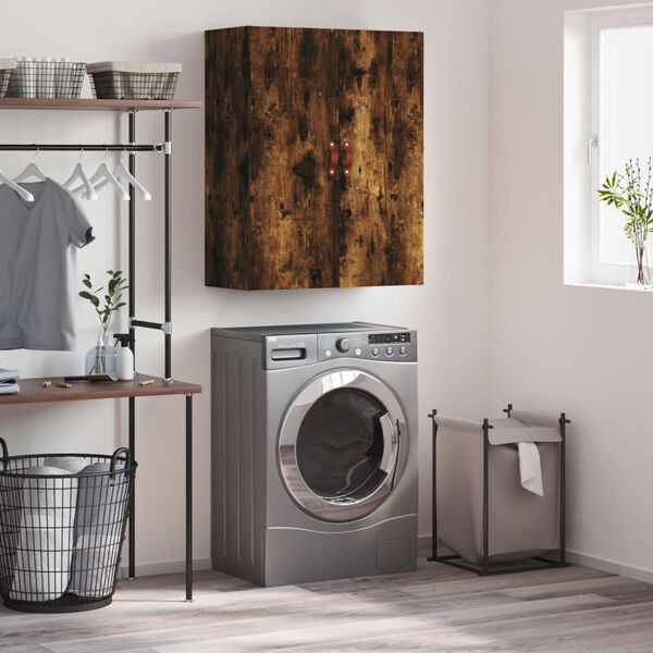 vidaXL seinakapp, suitsutatud tamm, 69,5 x 34 x 90 cm