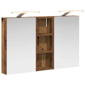 vidaXL Vannitoa kapikomplekt uksega 3 pcs 80 x 10,5 x 50 cm Tehispuit