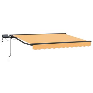 vidaXL Manuaalne varikatus LED-idega Liivakarva 2,5 x 2 m