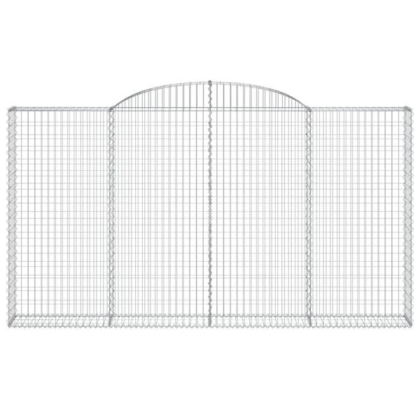 vidaXL kaarekujulised gabioonkorvid 12 tk, 300x30x160/180 cm, raud