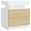 vidaXL kummut, valge ja Sonoma tamm, 45 x 35 x 52 cm, puitlaastplaat
