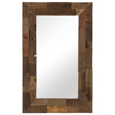 vidaXL peegel, tugev taastatud puit, 50 x 80 cm