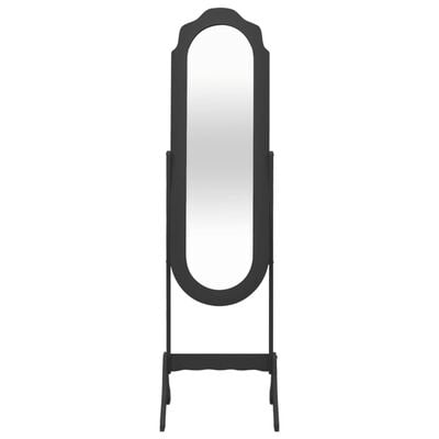 vidaXL eraldiseisev peegel, must, 45,5 x 47,5 x 160 cm, tehispuit