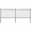 vidaXL terava otsaga aed, terasest, 3,4 x 1,2 m, must