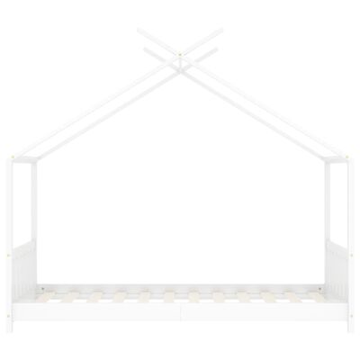 vidaXL lastevoodi raam, valge, männipuit, 80 x 160 cm